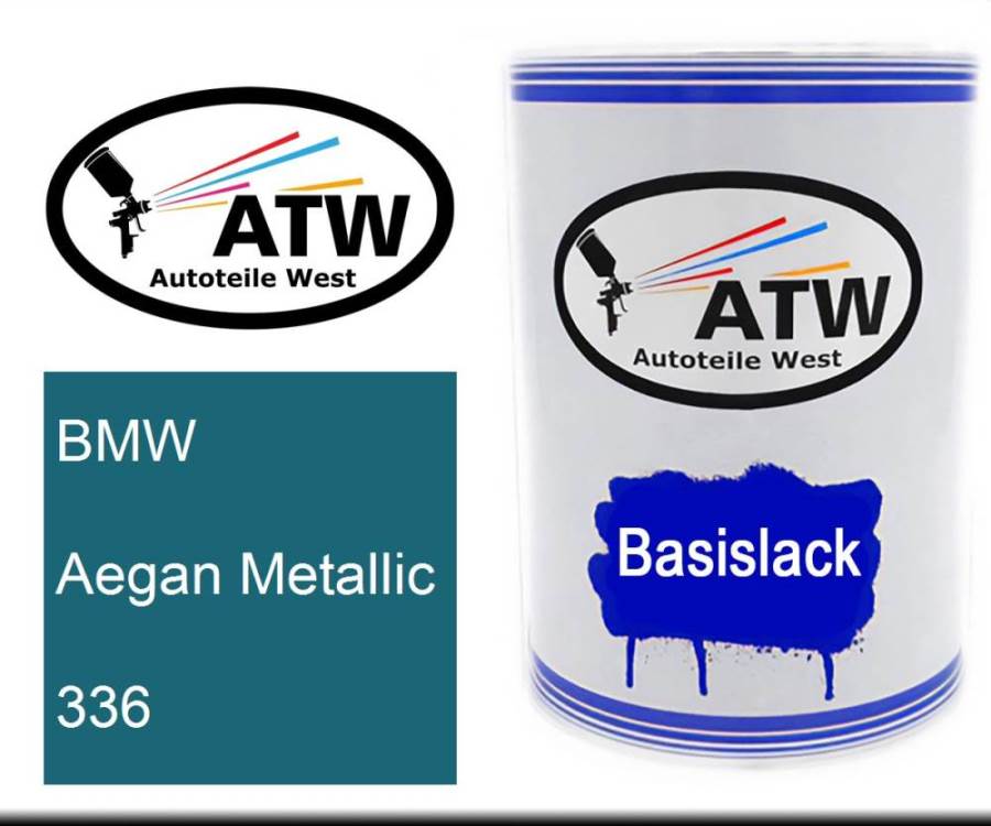 BMW, Aegan Metallic, 336: 500ml Lackdose, von ATW Autoteile West.